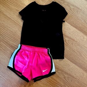 Pink Nike Shorts set